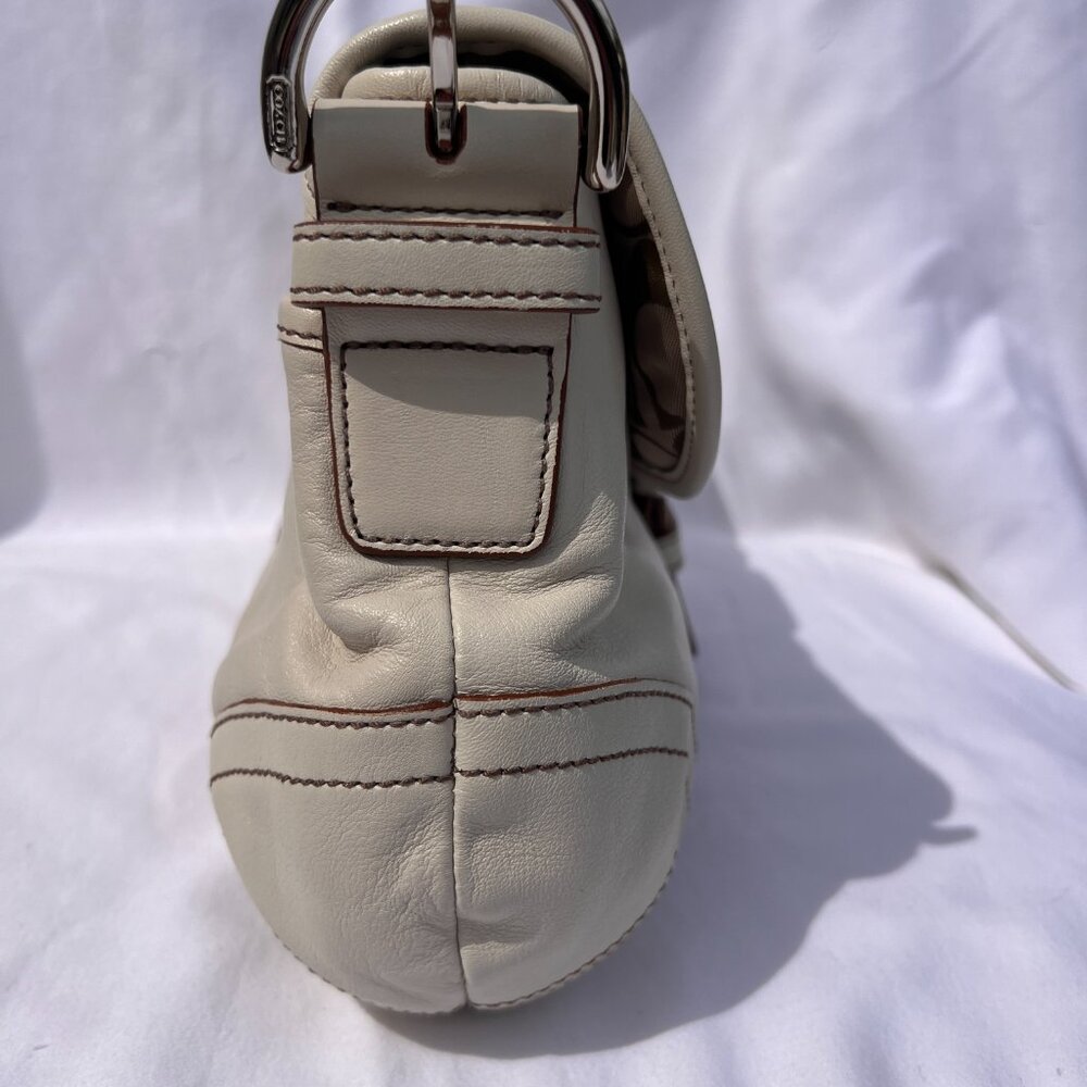 Vintage Coach Soho Ivory Off White Large Shoulder Bag Style 9248 - Picture 2 of 16